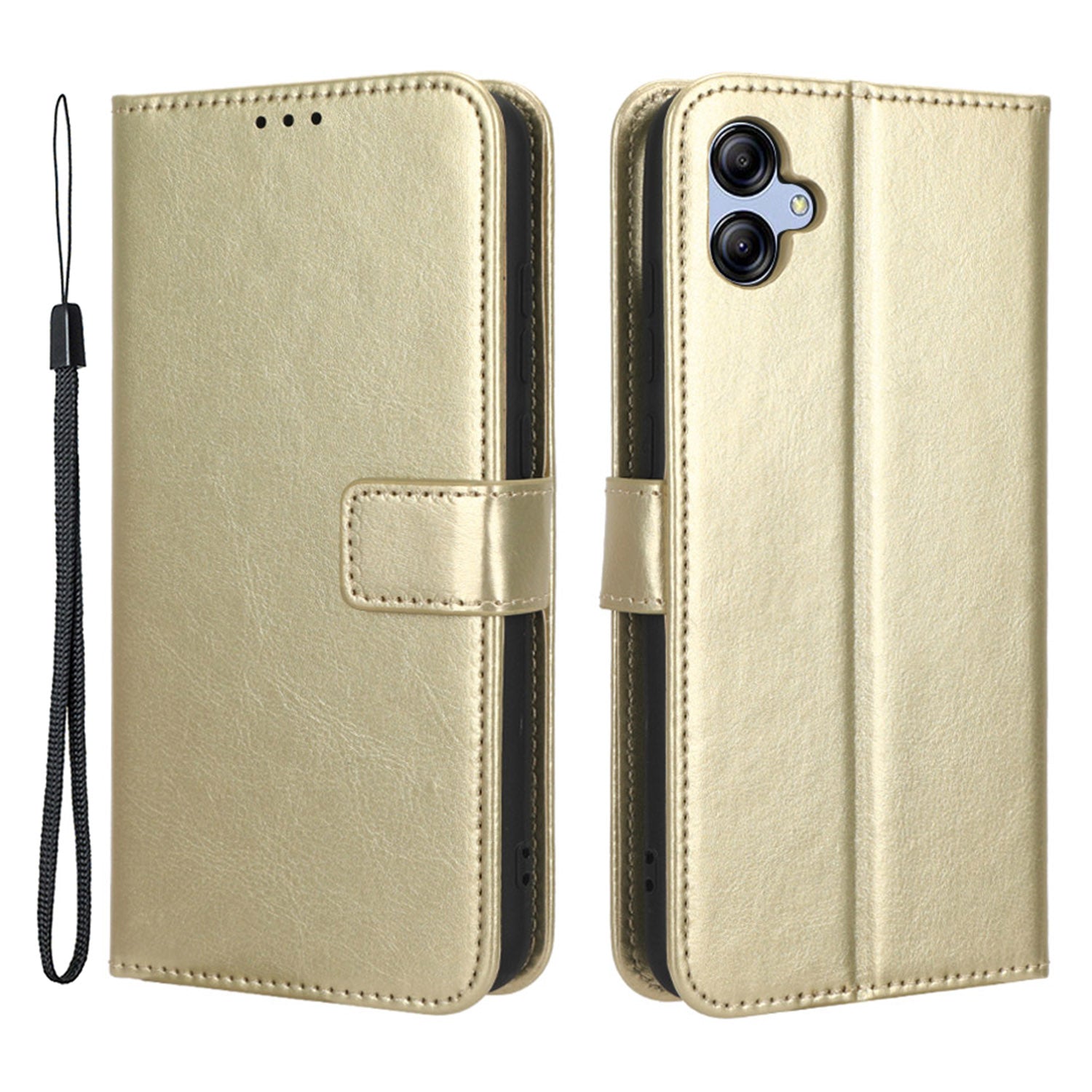 Drop-proof Phone Case For Samsung Galaxy A04e 4G / F04 4G / M04 4G Crazy Horse Texture Magnetic Flip Wallet Stand PU Leather Cell Phone Cover with Strap Drop-proof Phone Case For Samsung Galaxy A04e 4G / F04 4G / M04 4G Crazy Horse Texture Magnetic Flip Wallet Stand PU Leather Cell Phone Cover with Strap